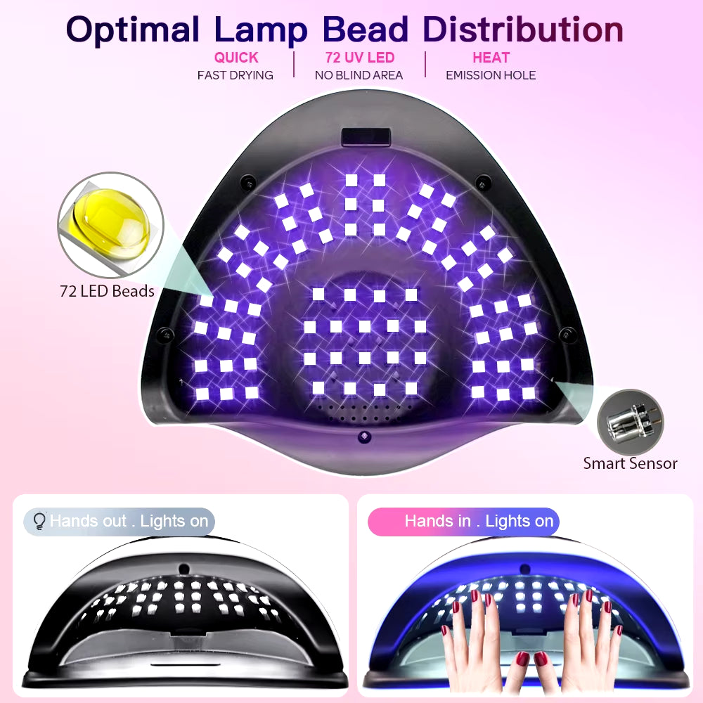 X19 MAX UV Professional 72 LED Nail Drying Lamp